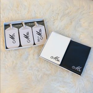 Me. And Mrs. Wedding passport and luggage tags